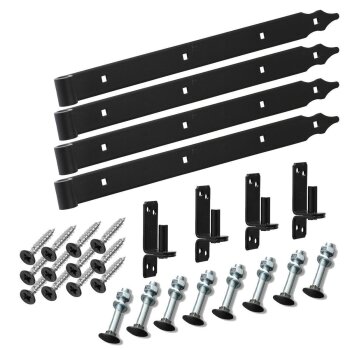 Ladenband Schwarz 4er Set - 600x35mm - Ø13mm