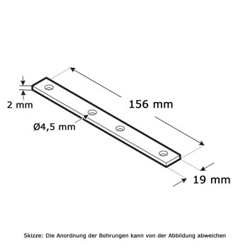 Flachverbinder 156x19x2mm LW160