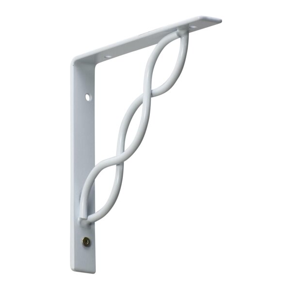 Regalwinkel geflochten Wandkonsole Regalträger Konsolstütze deko Welle weiß 150