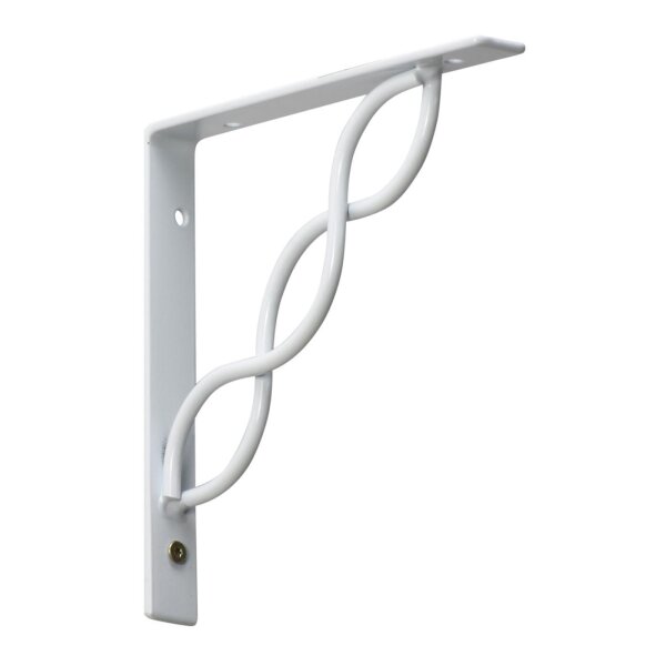 Regalwinkel geflochten Wandkonsole Regalträger Konsolstütze deko Welle weiß 200