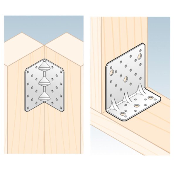 Schwerlast-Winkelverbinder mit Doppelsicke 95x65x65x2,5mm KPK33