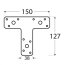 T-Flachverbinder 150x127x38x2,0mm KT2